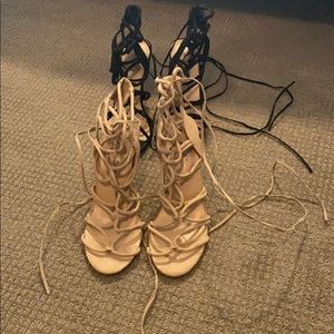 Lace Up Heels (Two Pairs!)